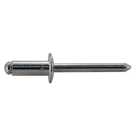 Midwest Fastener Blind Rivet, Dome Head, 1/4 in Dia., 1/4 in L, Aluminum Body, 50 PK 53943